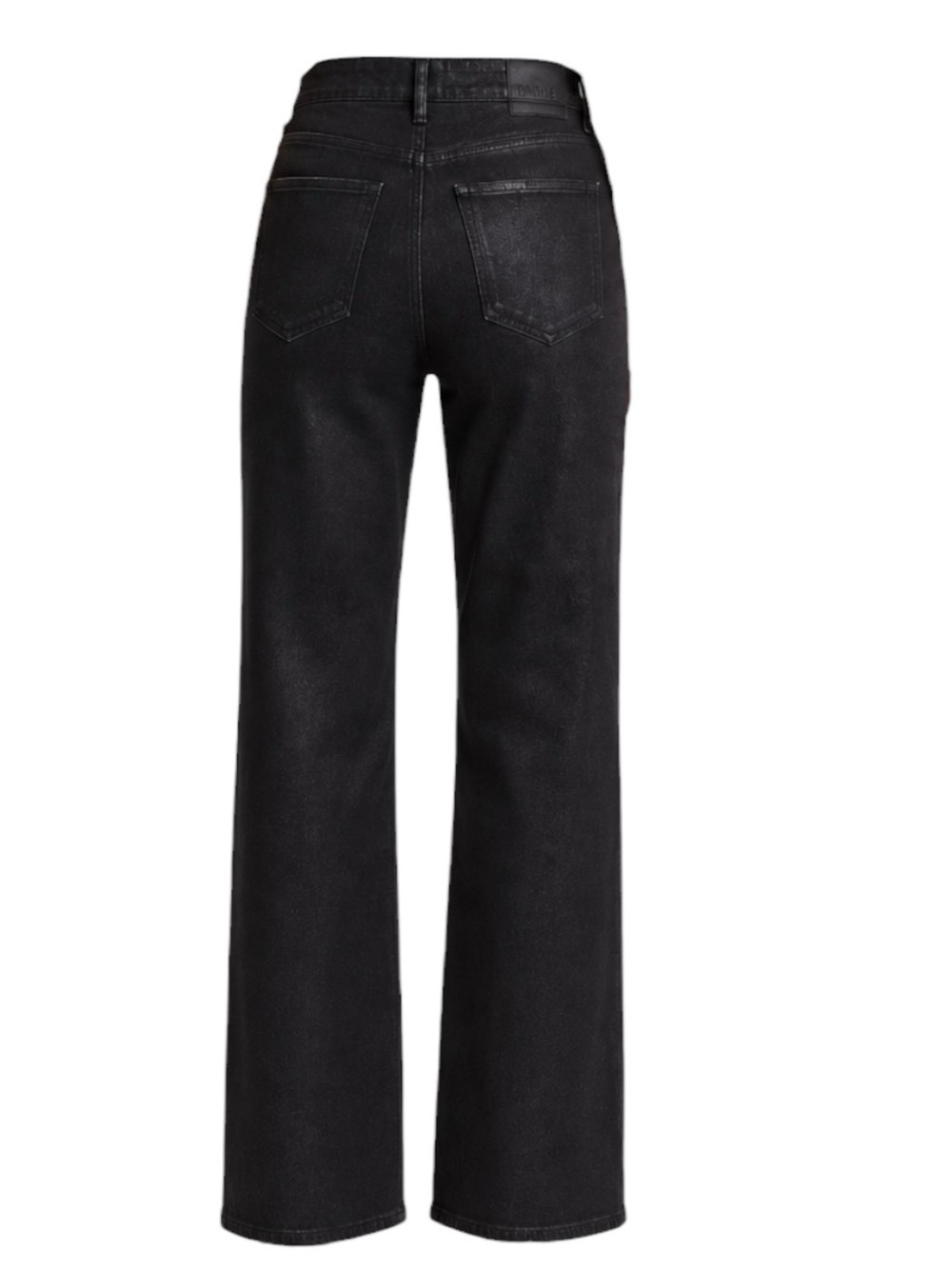 Paige Anessa Wide Leg Jeans Black Fog Luxe Coating Coated Stretch Denim Size 26 - Picture 3 of 5